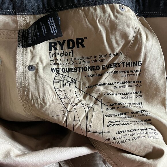 Kuhl Ryder Vintage Patina Dye Pants - Men's Size 42*34 - Tan Brown - Picture 12 of 13